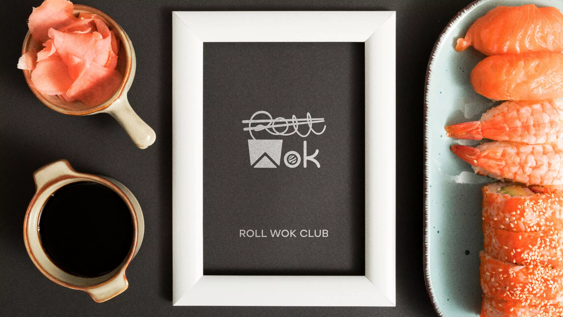 Разработка логотипа суши-бара «Roll Wok Club» в Каменске-Уральском