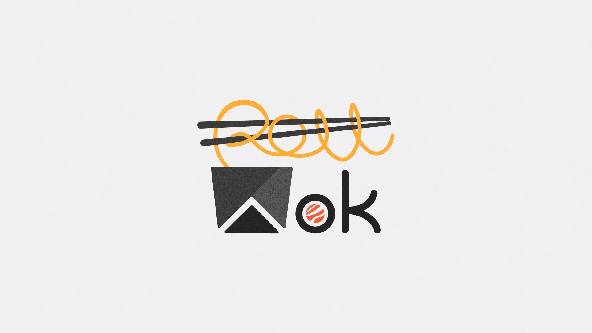 Разработка логотипа суши-бара «Roll Wok Club» в Каменске-Уральском